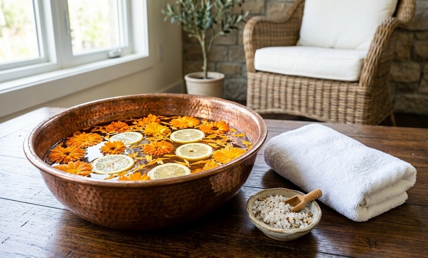 Image 2: Relax and Rejuvenate: 1-Hour Massage with Hot Stones & Foot Scrub