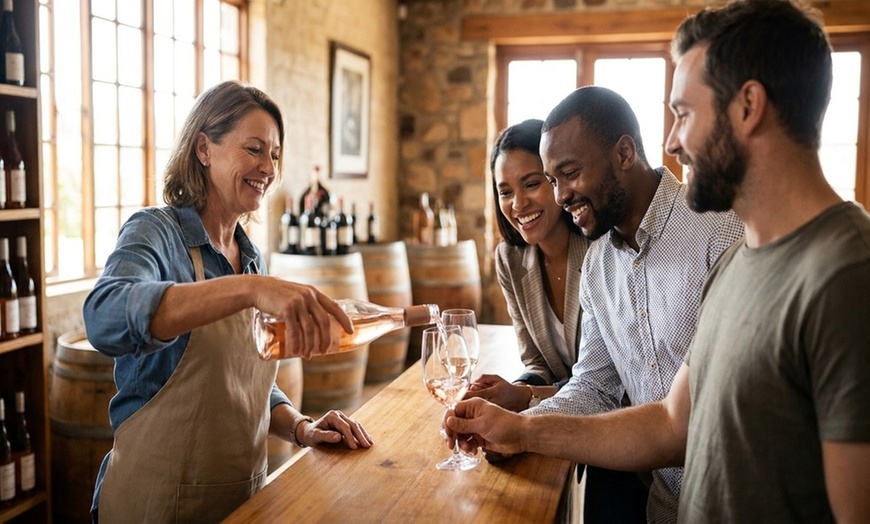 Image 4: Wine tasting experience for 2 or 4 with souvenir glasses