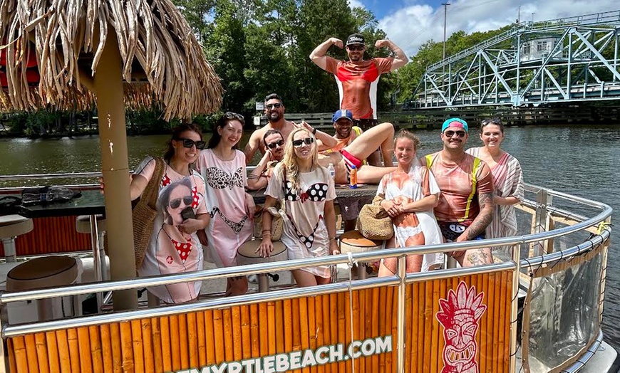 Image 2: Private Tiki Boat Cruises on Myrtle Beach's Intracoastal Waterway