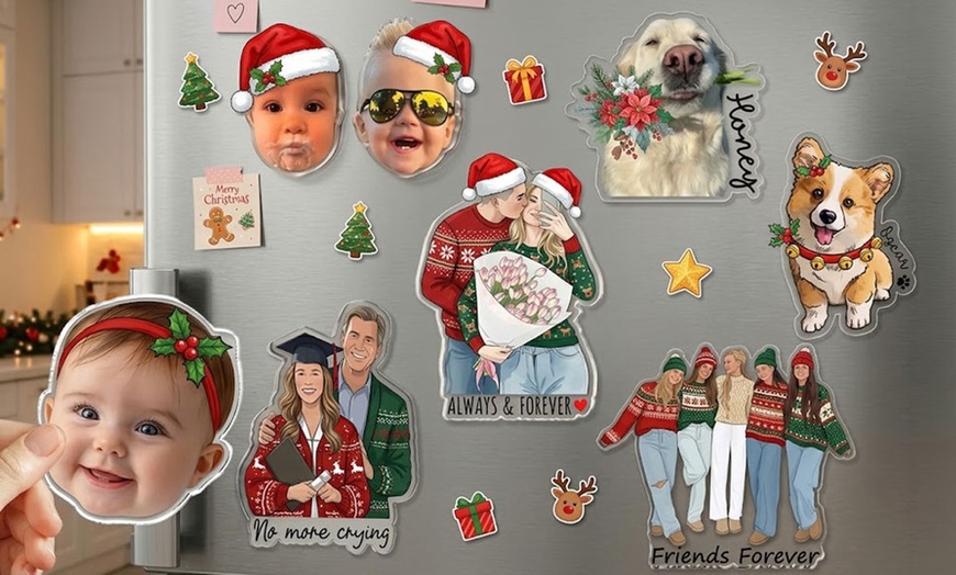 Image 6: Custom Photo Acrylic Fridge Magnets with Texts | Acrylic Gifts