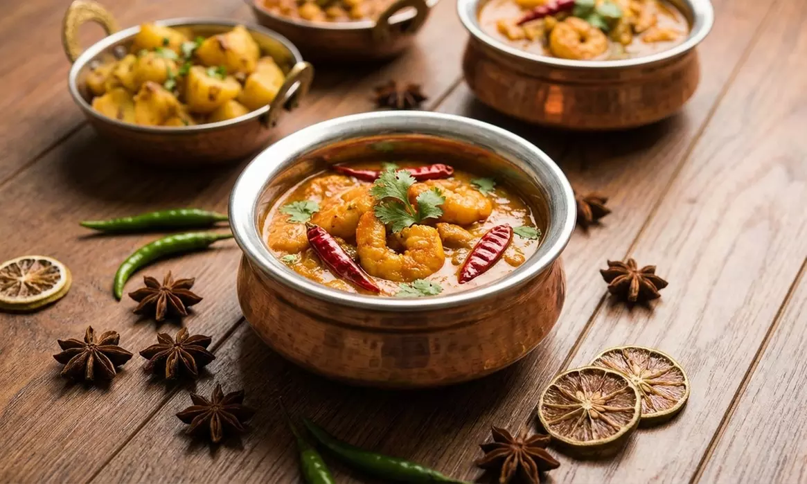 Indisches Liebes-Dinner mit 3, 4 oder 5 Gängen und 2 Gläsern Wein für 2 Personen (bis zu 39% sparen) - Primary Image