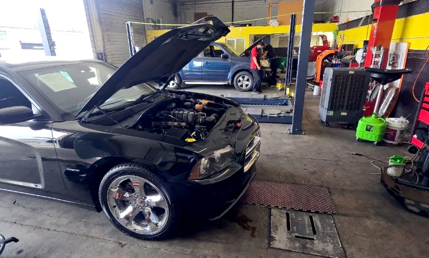 Image 5: Full Synthetic Oil Change, Wheel Alignment, or AC Recharge