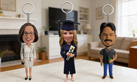 One | 3-Inch | Personalized Bobblehead Keychain (Shipping Not Included) - Yes Bobbleheads