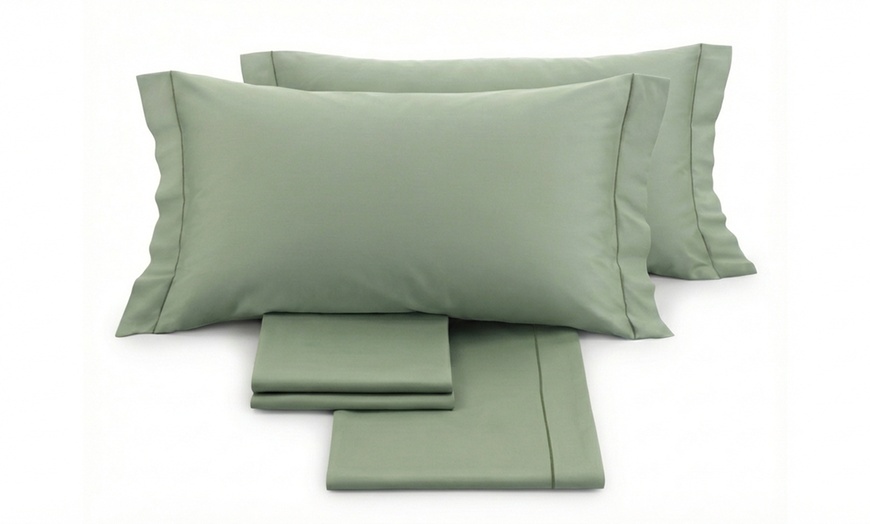 Image 18: Completo lenzuola matrimoniale in raso 60/60