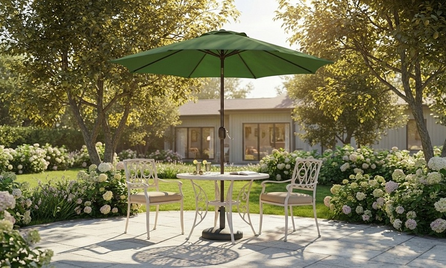 Image 17: Ombrellone da esterno con manovella e inclinazione regolabile