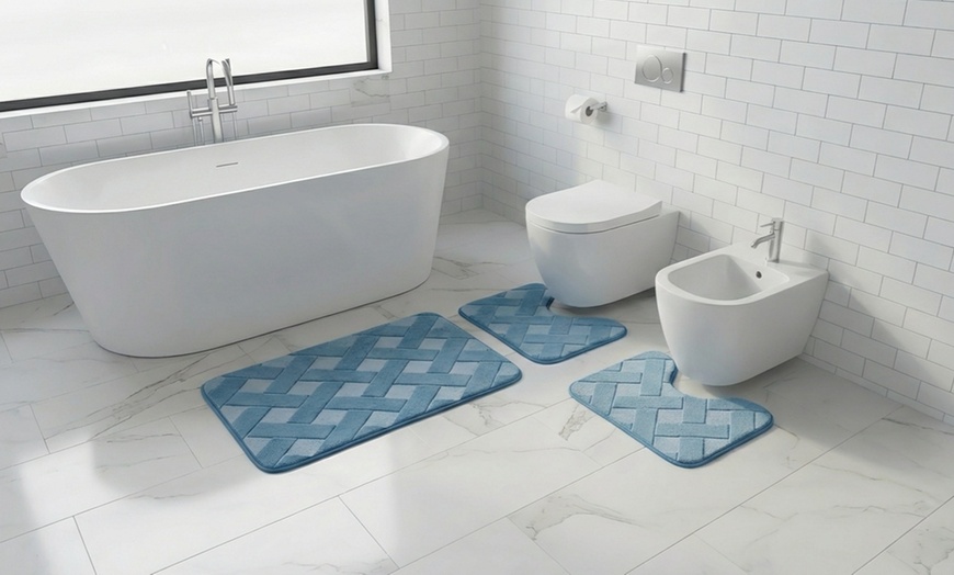 Image 4: Juego de 3 alfombrillas absorbentes de secado rápido para el baño