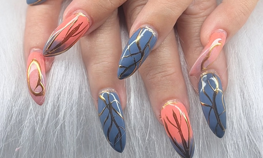 Image 8: Gel Manicure & Pedicure or Full Set Short Acrylic Nail with Gel Polish