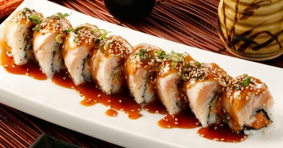 Menú japonés con sushi y bebidas en Madrid