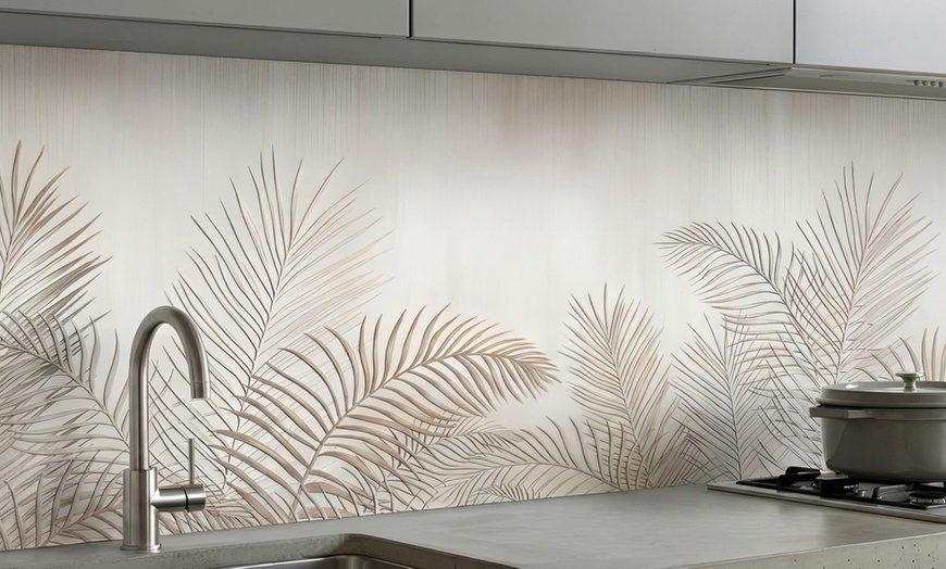 Image 2: Zelfklevende keukenachterwand met glaslook