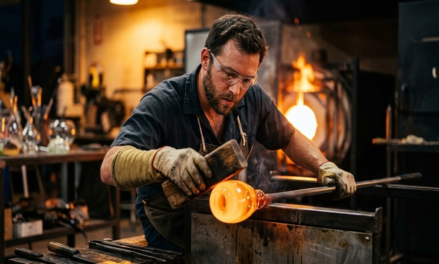 Image 8: Glass-Blowing, Wine or Beer Glass-Blowing, or Traditional Vase & More