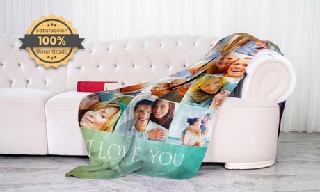 1 Manta de lana pequeña con imagen personalizable 51 x 63cm