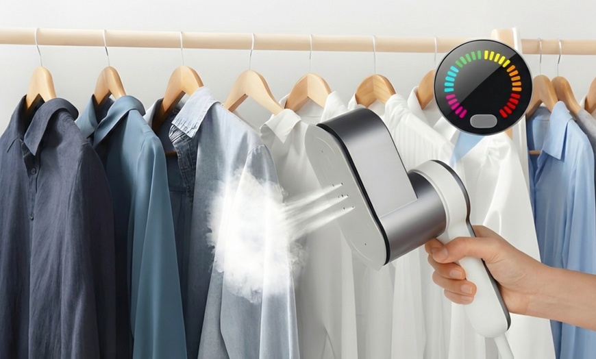 Image 4: Miniplancha de viaje con función de planchado en seco y a vapor