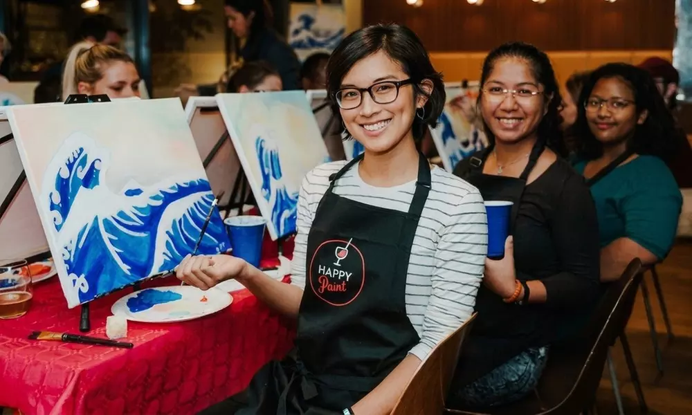 Atelier de Peinture "apéro" pour 1 personne- 10 villes en France au choix