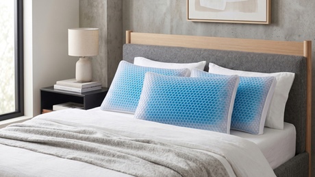 SAMPUR Pack (x4) ,Oreillers microfibre 50x30 cm housse TPE nid d abeille, Green