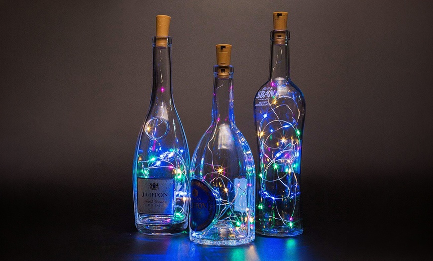 Image 9: 6 Pack 20 LED Wine Bottle Cork Lamp Fairy String  Lights for DIY Wedding Party