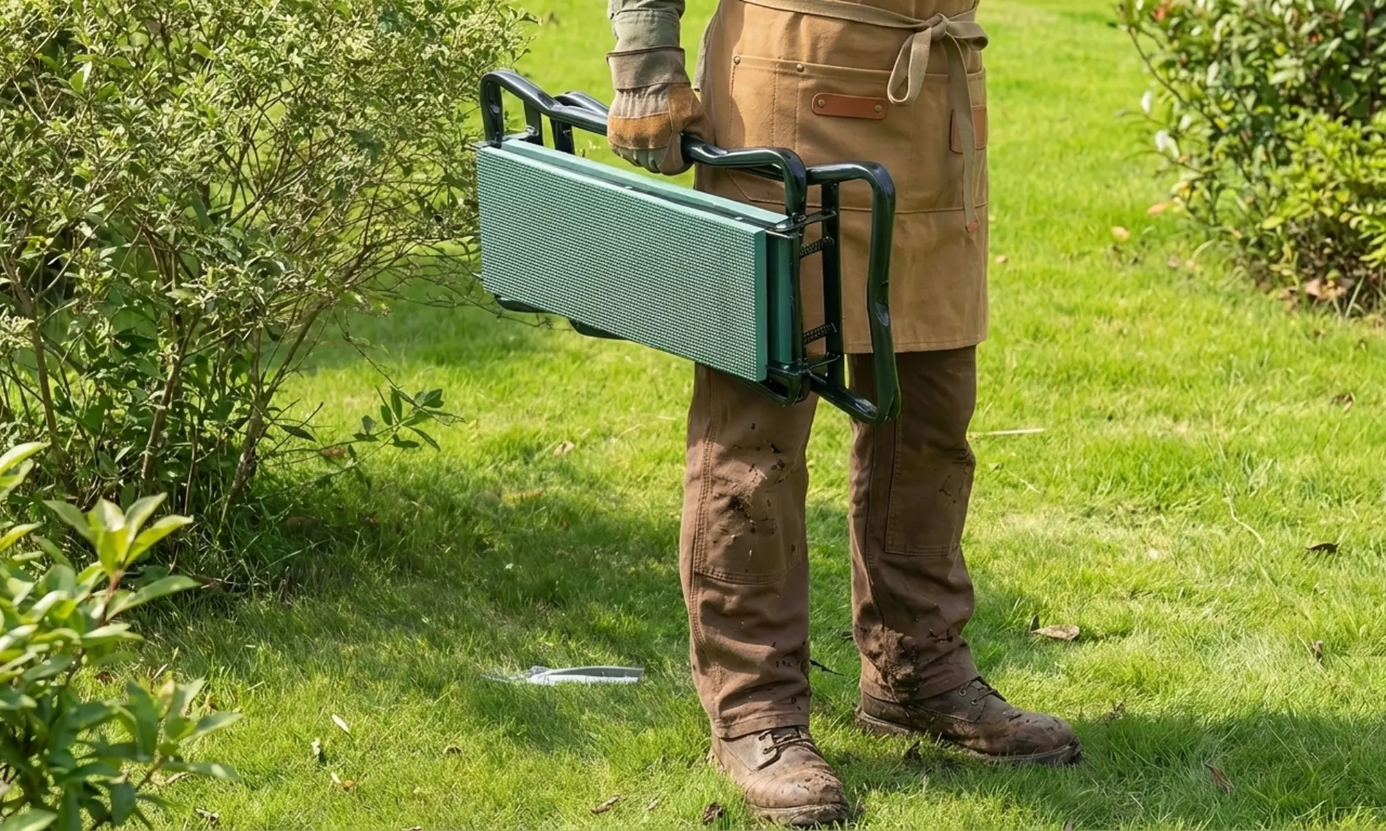 Tabouret et agenouilloir de jardin 2 en 1 pliable