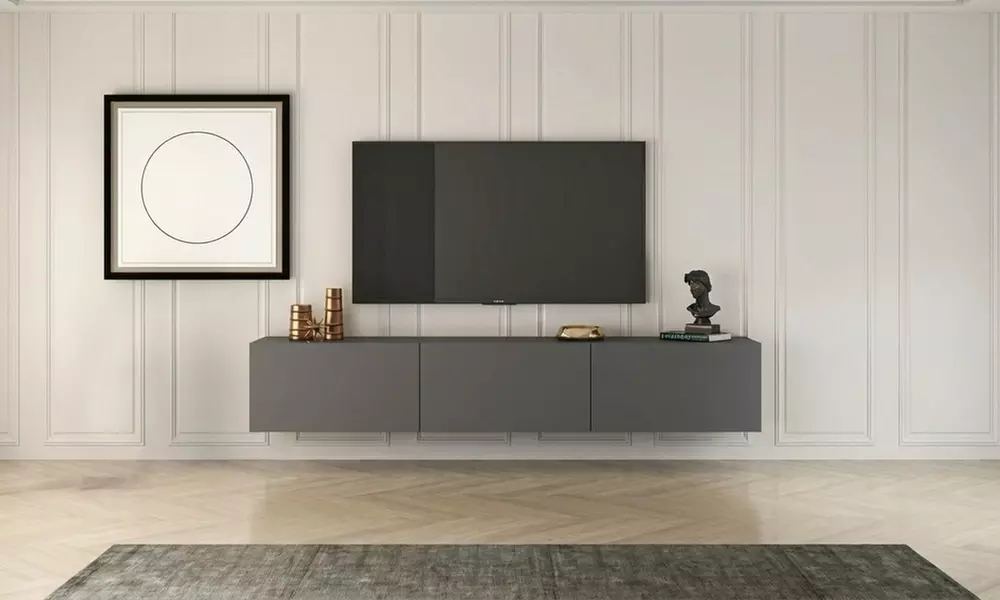 Meuble TV suspendu avec placards par Kocoon