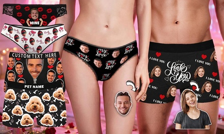 One Pair of Custom Photo Underwear (Shipping Not Included) - Justyling