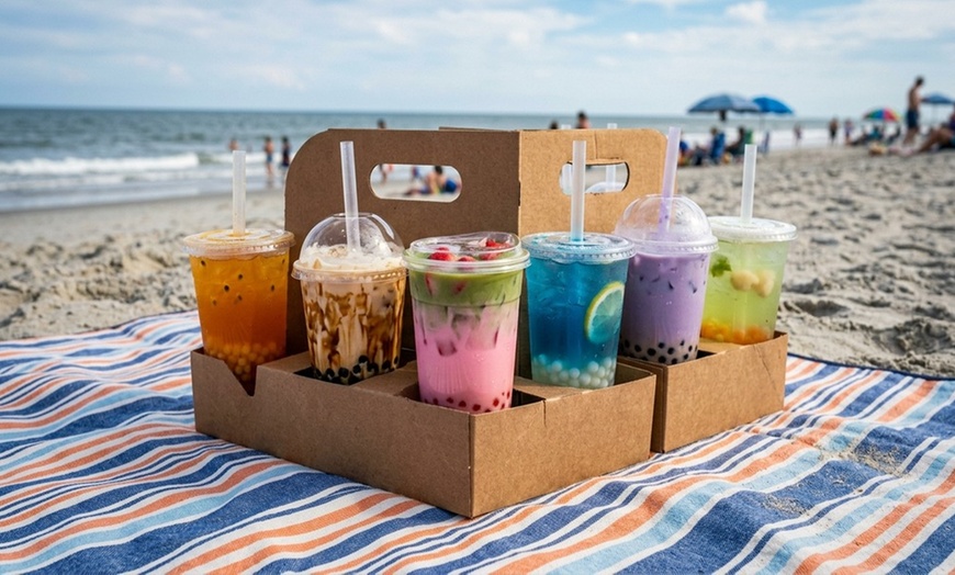 Image 6: $10 Toward Drinks, $20 Toward Drinks & Desserts or Family Boba Pack