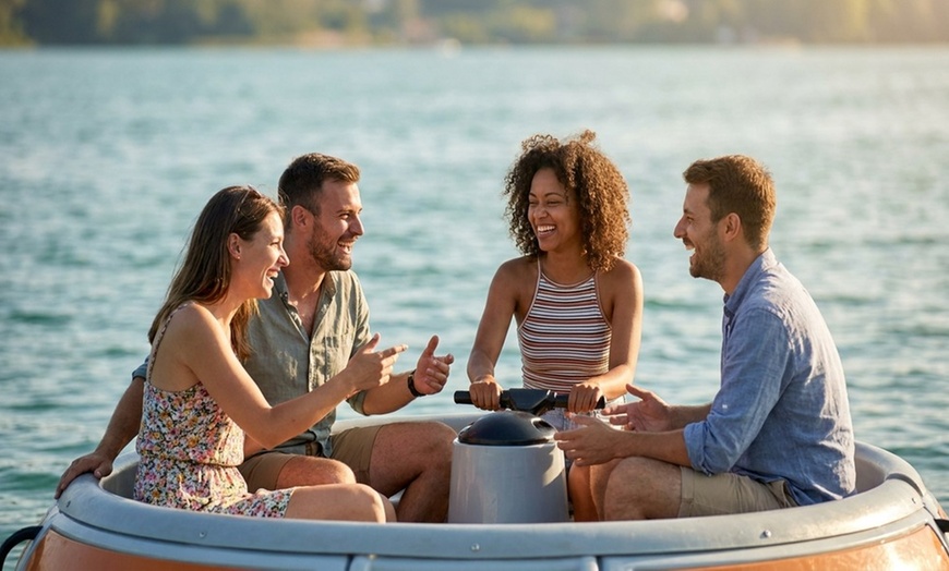 Image 6: Sail into Adventure: Cruise the Waves with Donut Boat Rentals!