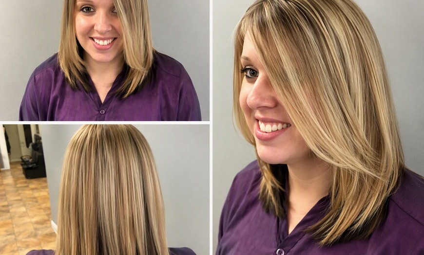 Image 2: Vibrant Color & Style Transformation w/ Haircut, Condition & Blow-dry