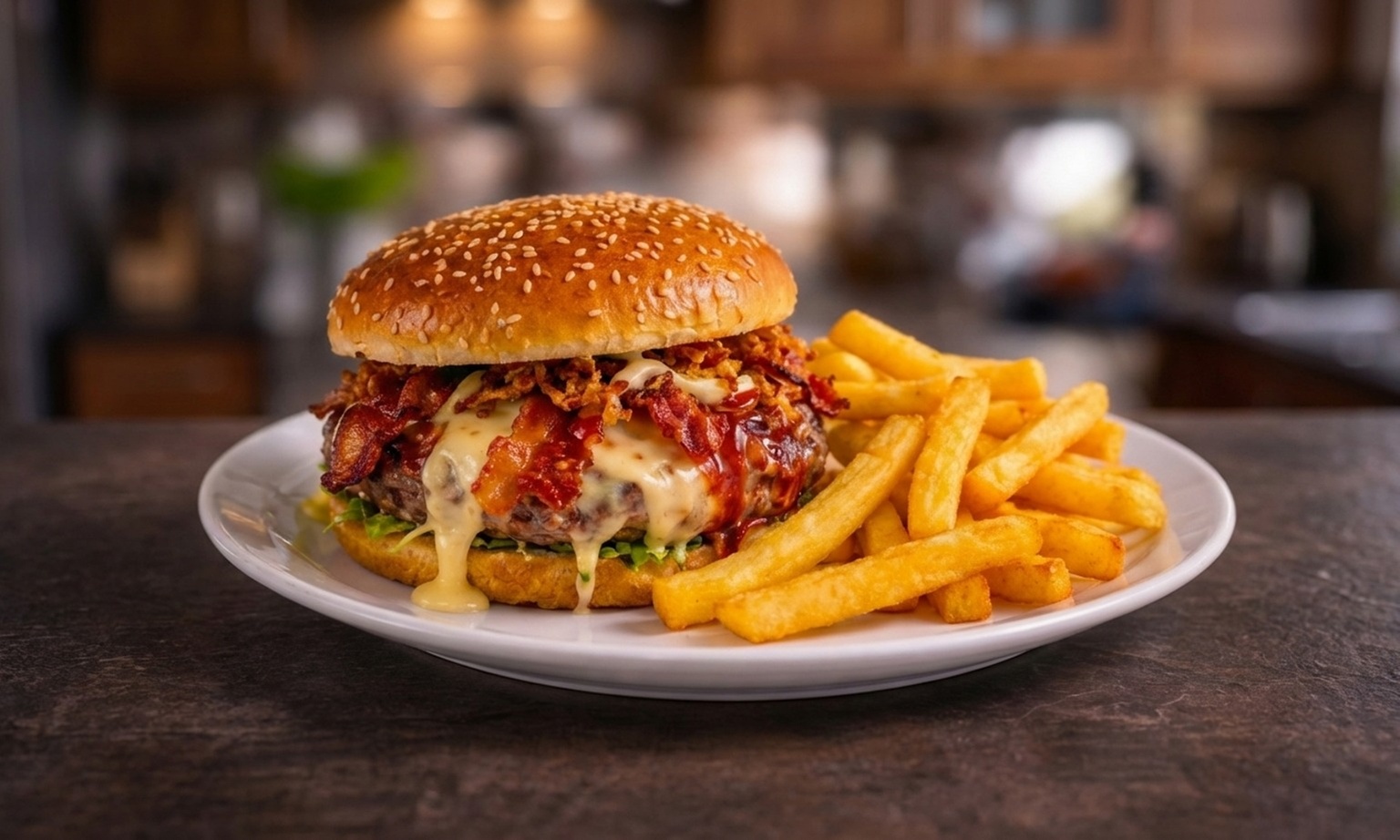 Maxi-Burger-Menü für 1, 2 oder 4 Personen