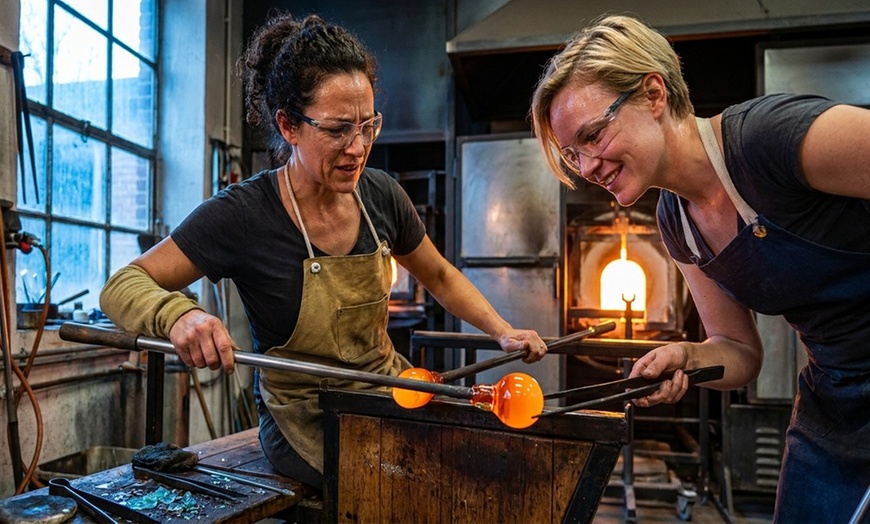 Image 5: Glassblowing Bubble Bowl Making Class for Two or Four!