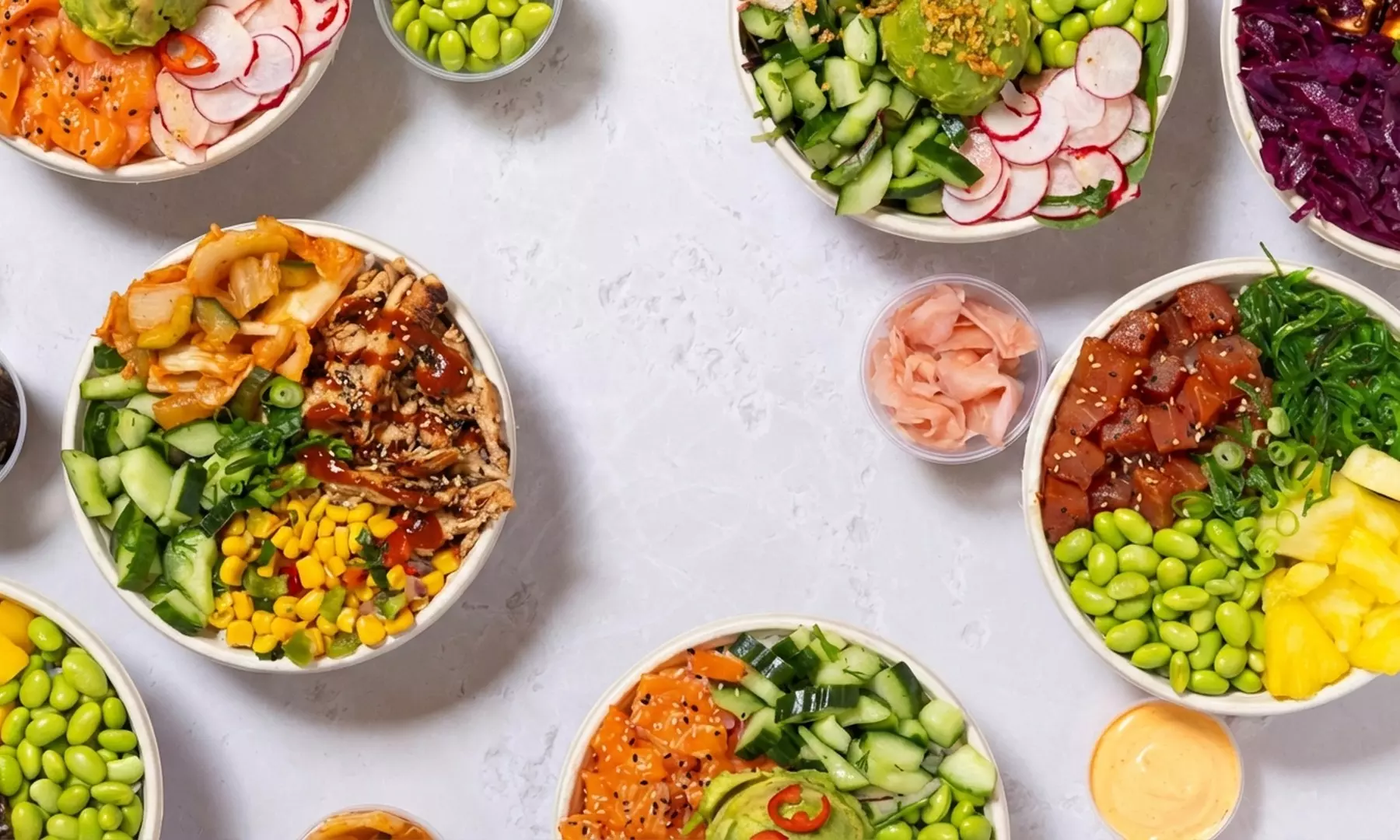 Feast on Choice of Poké Bowls for Two, Three, or Four People