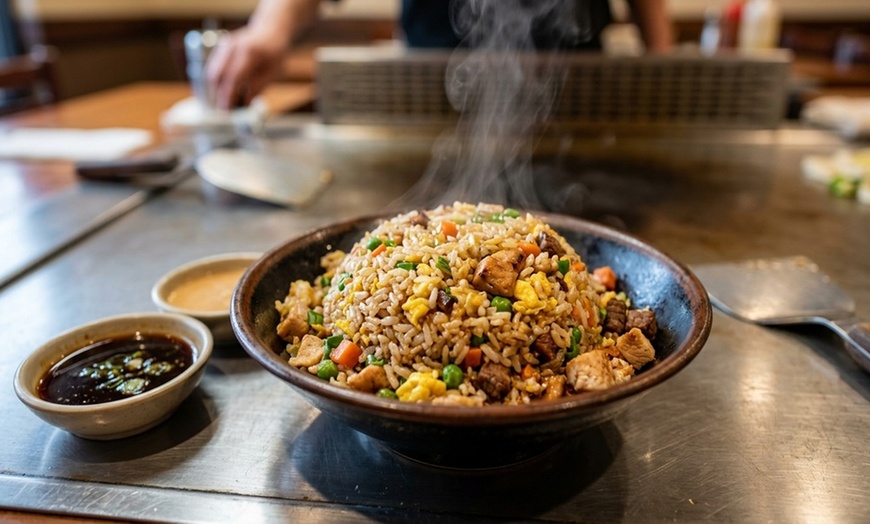 Image 3: Enjoy a Teppanyaki Table Experience with Fresh Sushi & Hibachi Dishes!