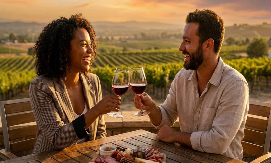 Image 3: Wine Tasting with Shareable Appetizer Plate for Two