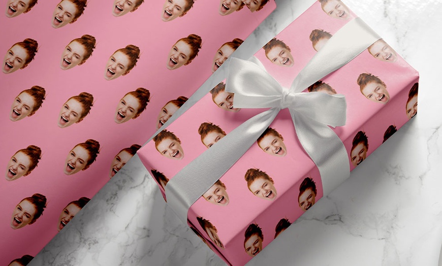 Image 11: Custom Photo Gift Wrap with Best Big Heads