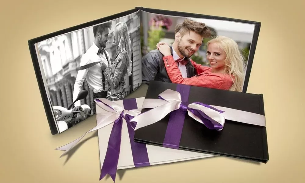 Álbum de fotos personalizado A4 con tapa de cuero y hasta 100 páginas