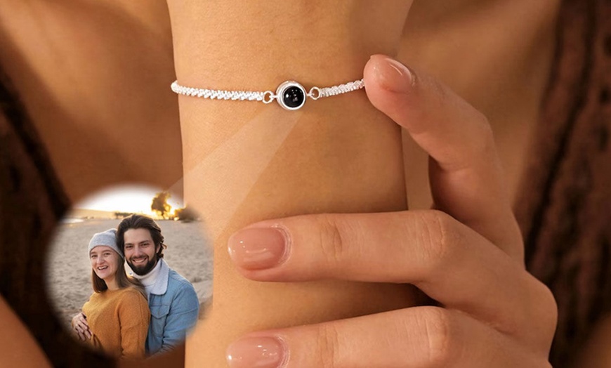Image 7: Custom Photo Projection Bracelet, 1 or 2 (Up to 75% Off)