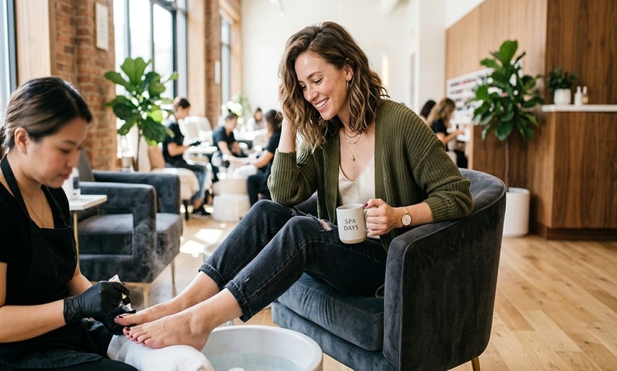 Image 2: Get your nails done with a no-chip or regular mani-pedi