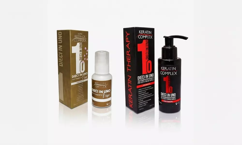 1 o 2 confezioni di trattamenti viso o capelli 10 in 1 Retinol Complex