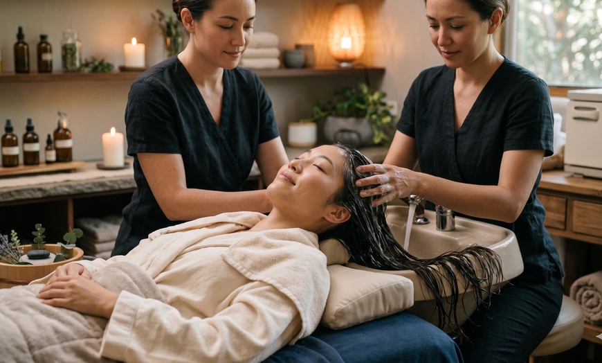 Image 9: One 60-Min Head Spa, Swedish or Deep Tissue Massage or  30-Min Facial 