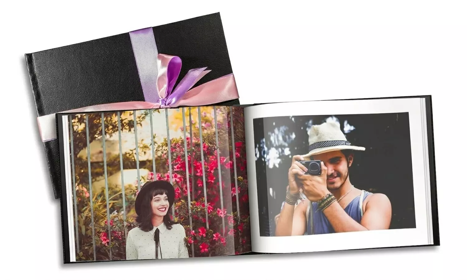 Álbum de fotos personalizado A4 con tapa de cuero y hasta 100 páginas