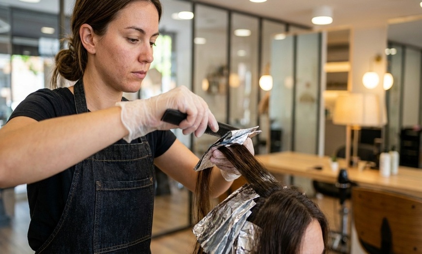 Image 5: Transform Your Look with a Haircut and Highlight Combo
