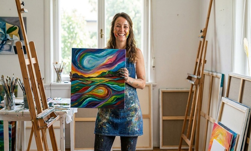 Image 2: 1 month of art classes for kids and adults: 4 classes a month