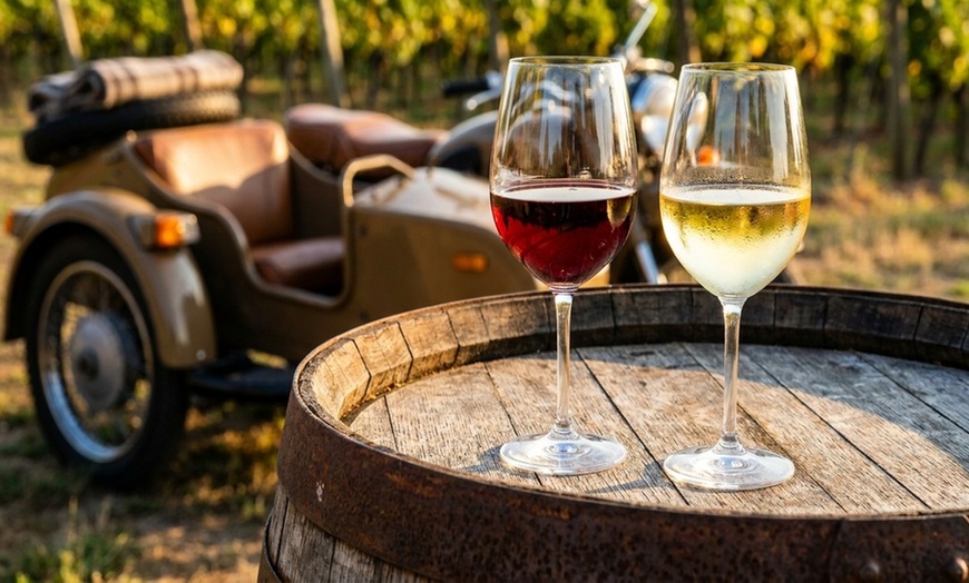 Image 2: 2.5 Hours Vintage Motorcycle Sidecar Scenic Wine Tour for 2, 4, or 6