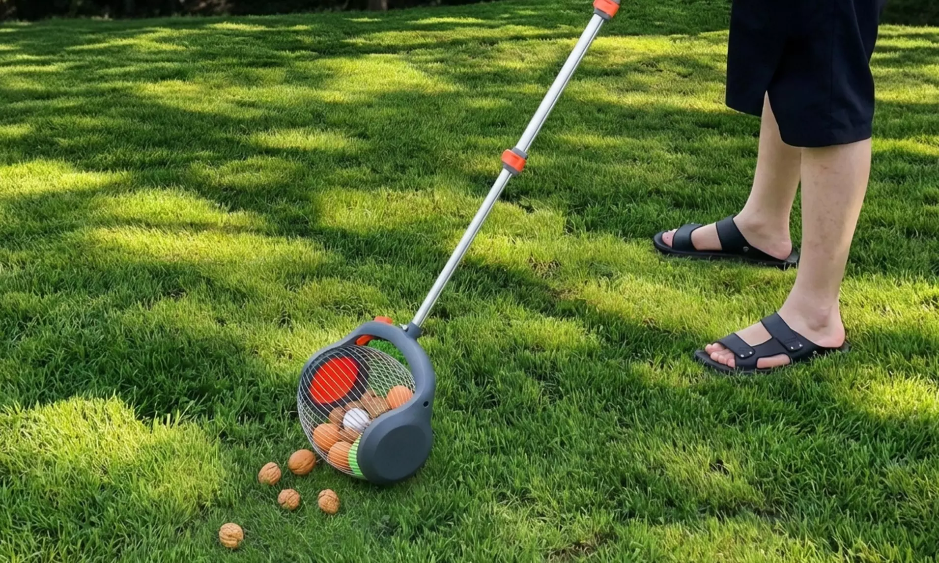 Recolector de frutas y objetos con mango telescópico, de Boudech