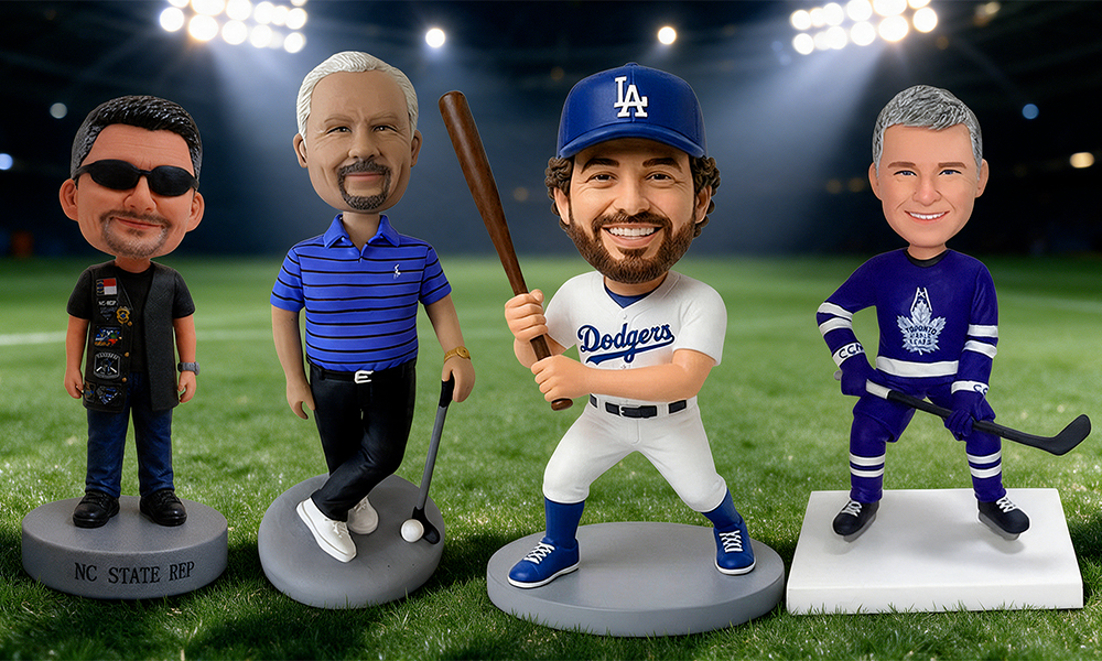 Finished personalized figurine display