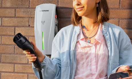 Vorsprung Alpha Max Tethered 7.4kW EV Charger RFID Ethernet & WiFi - Grey