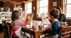 Children's Paint & Sip with Hot Cocoa for 1 or 2 Kids (Fri-Sun)