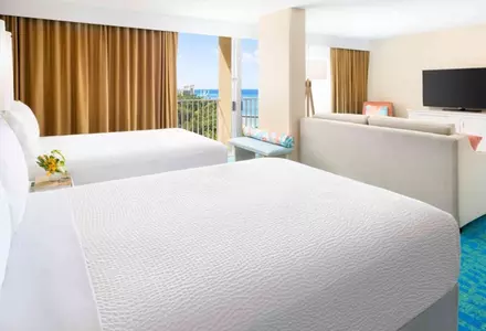 Junior Suite Partial Ocean View Two Doubles