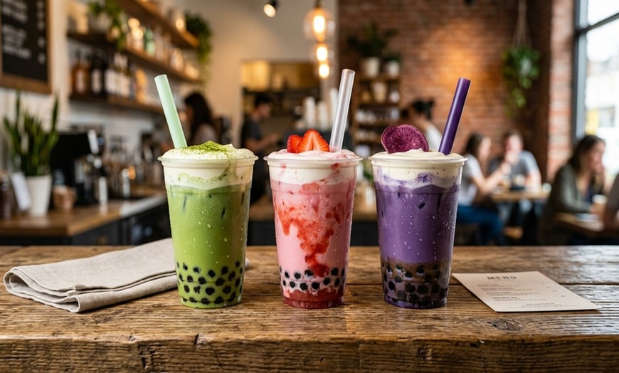 Image 3: $10 Toward Drinks, $20 Toward Drinks & Desserts or Family Boba Pack