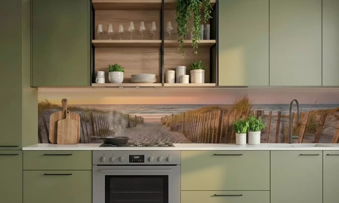 Crédence murale effet verre pour cuisine, facile à poser