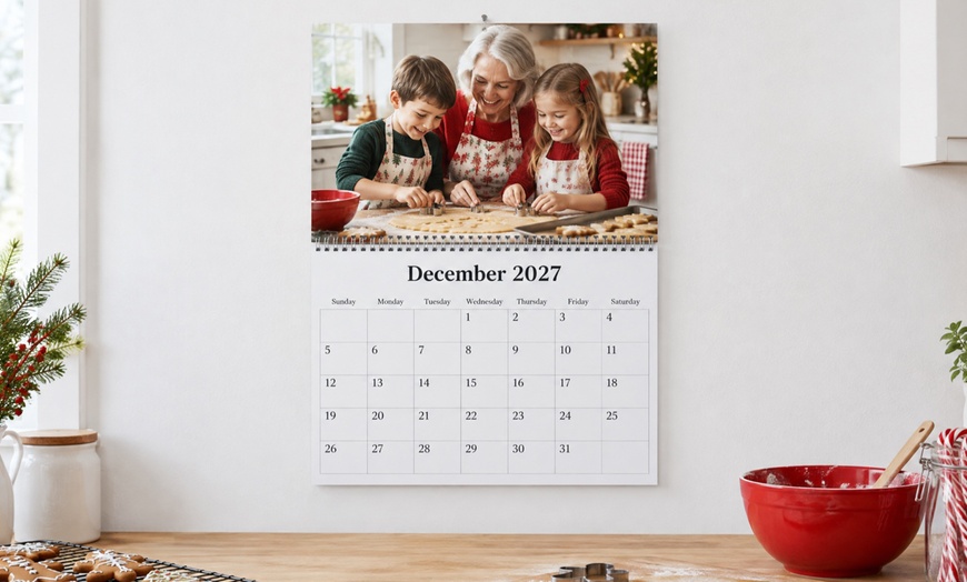 Image 4: Personalize a photo wall calendar of memories to jazz up your home!