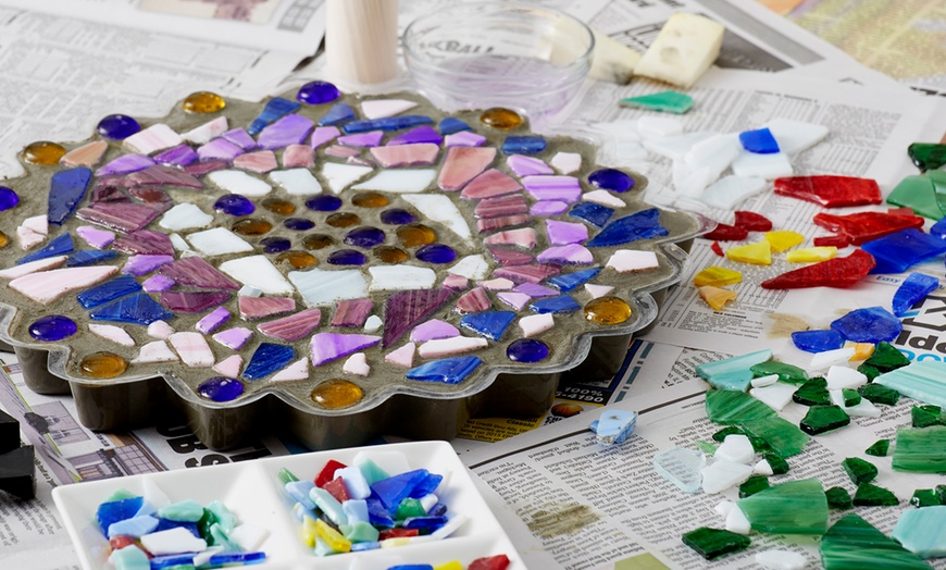 Image 1: Up to 46% Off Mosaics Glass Class at MIY Ceramics