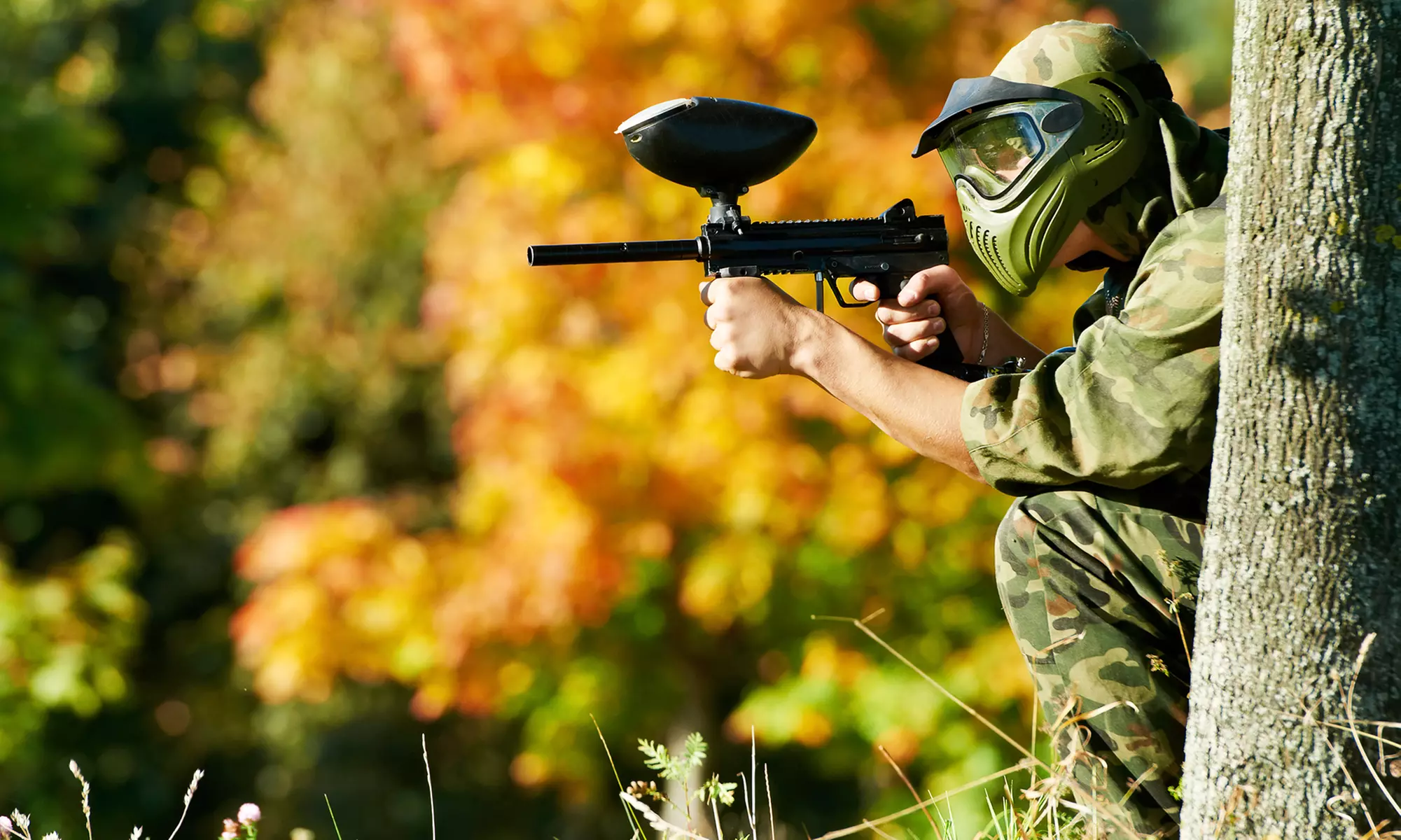 Gun, Mask, and Admission for Two, Four, Six, or 12 People at Paintball Tickets (Up to 85% Off) - Primary Image